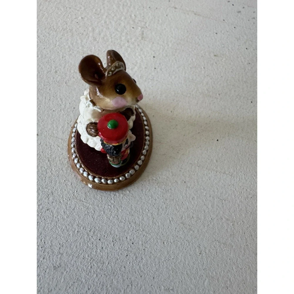 Wee forest folk M-174 The Nutcracker,   mouse in gown/blue nutcracker